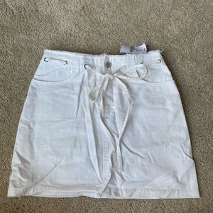 Forever 21 tie jean skirt